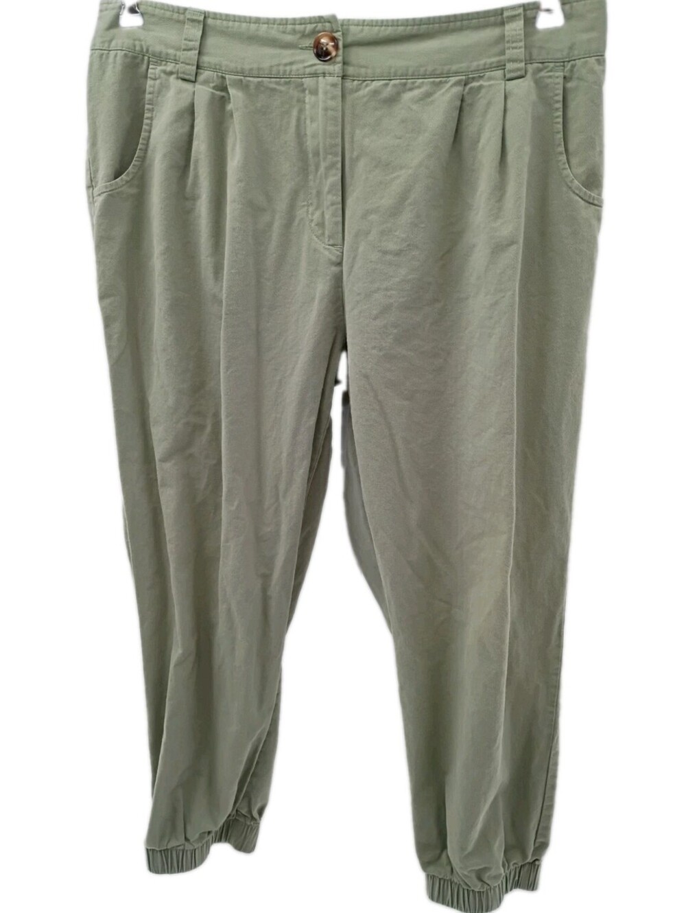Halara Pants Womens Large Green Tapered Casual Regular Fit Bohemian Hipster